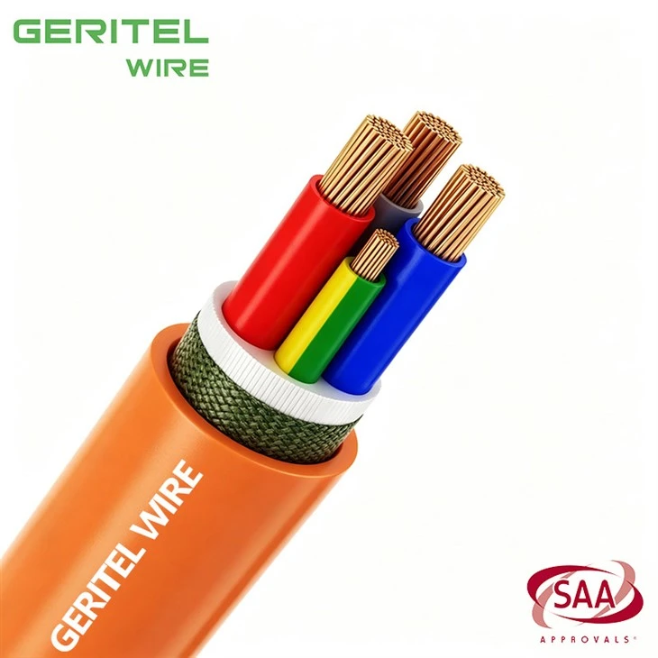 120mm2 3 Core And 35mm2 Earth Orange Circular Cable For Switchboard Supply suppliers