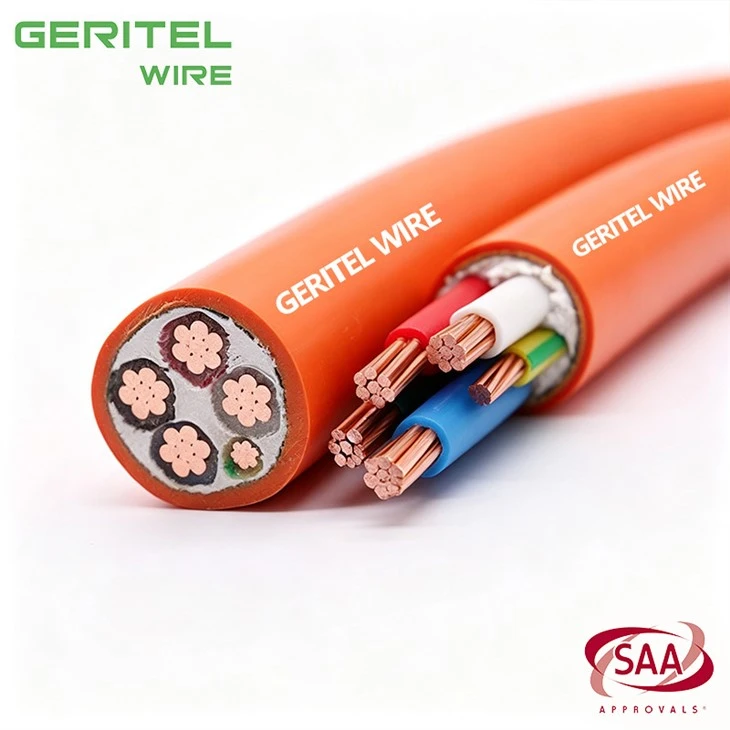 2.5mm2 4 Core And Earth Australian Orange Circular Power Cable 0.6/1kV high quality