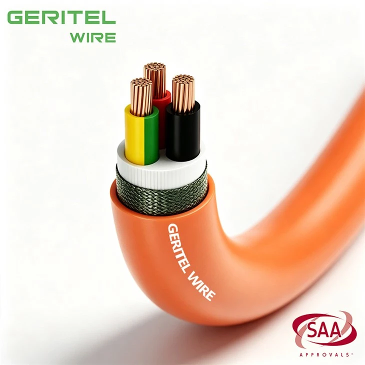 2 X 1.5mm² + 1 X 1.5mm² Earth XLPE PVC Orange Circular Cable 0.6/1kV best