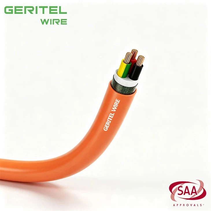 2 X 10mm² + 1 X 4mm² Earth Australian Standard Orange Sheathed Power Cable factory