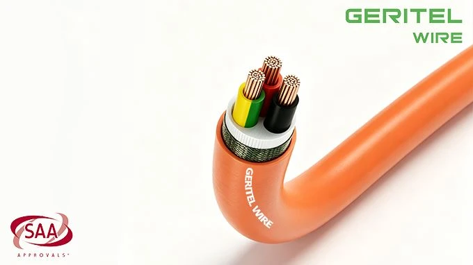 2 X 4mm² + 1 X 2.5mm² Earth 2C+E Orange Circular Mains Cable factory