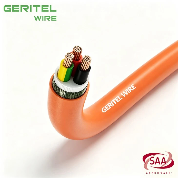 2 X 50mm² + 1 X 16mm² Earth Low Voltage Orange Circular Power Cable AS/NZS 5000.1 factory