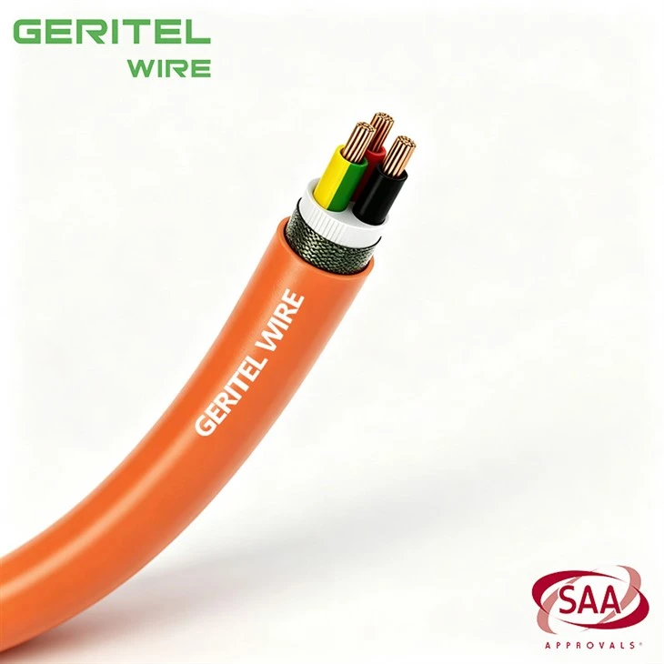 2 X 50mm² + 1 X 16mm² Earth Low Voltage Orange Circular Power Cable AS/NZS 5000.1 suppliers