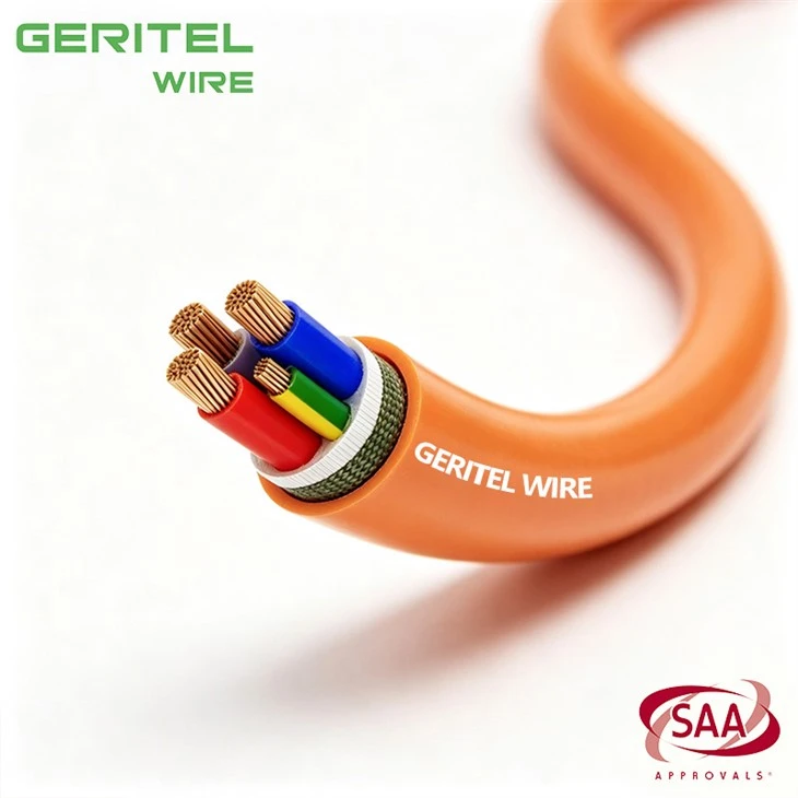 3 X 1.5mm2 + 1 X 1.5mm2 Earth XLPE PVC Orange Circular Cable best