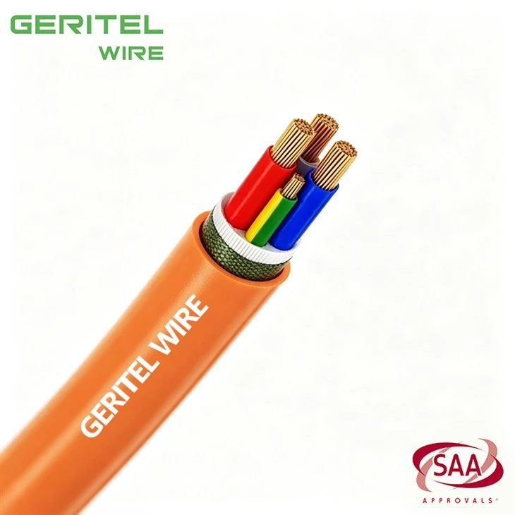 3 X 150mm2 + 1 X 50mm2 Earth High Capacity Orange Circular Power Cable factory