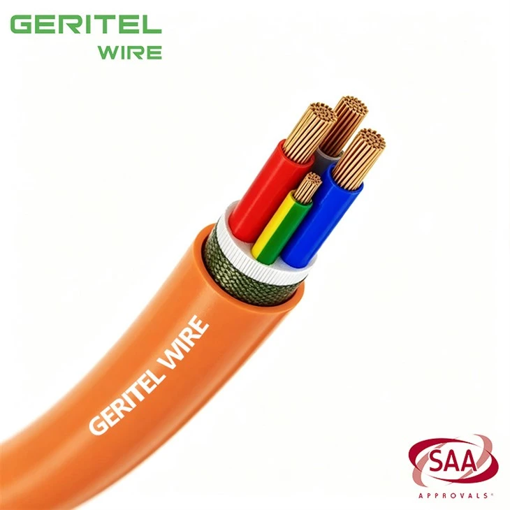 3 X 4mm2 + 1 X 2.5mm2 Earth Orange Circular Mains Cable 0.6/1kV high quality