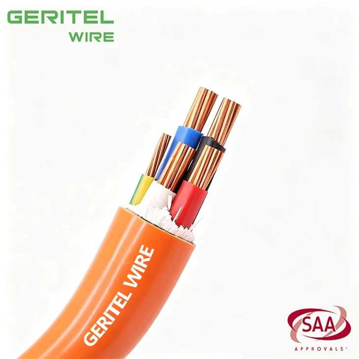 4 X 10mm2 + 1 X 4mm2 Earth Three Phase Orange Circular Cable With Neutral factory