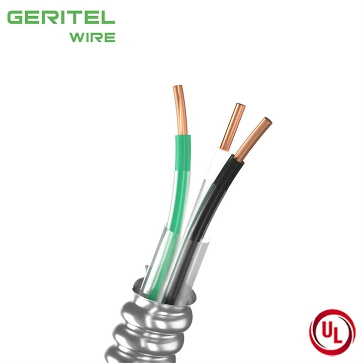 6/3 UL Listed MC Cable With Ground, THHN/THWN-2 Armored Building Cable For Commercial Store Renovation Wiring factory