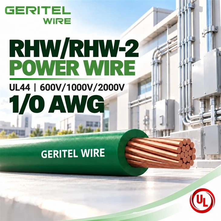 1/0 AWG RHW-2 Copper Power Wire For Industrial Feeders