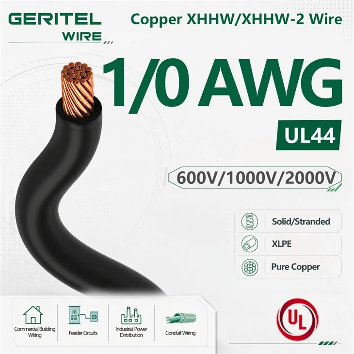 1/0 AWG XHHW/XHHW-2 Copper Wire