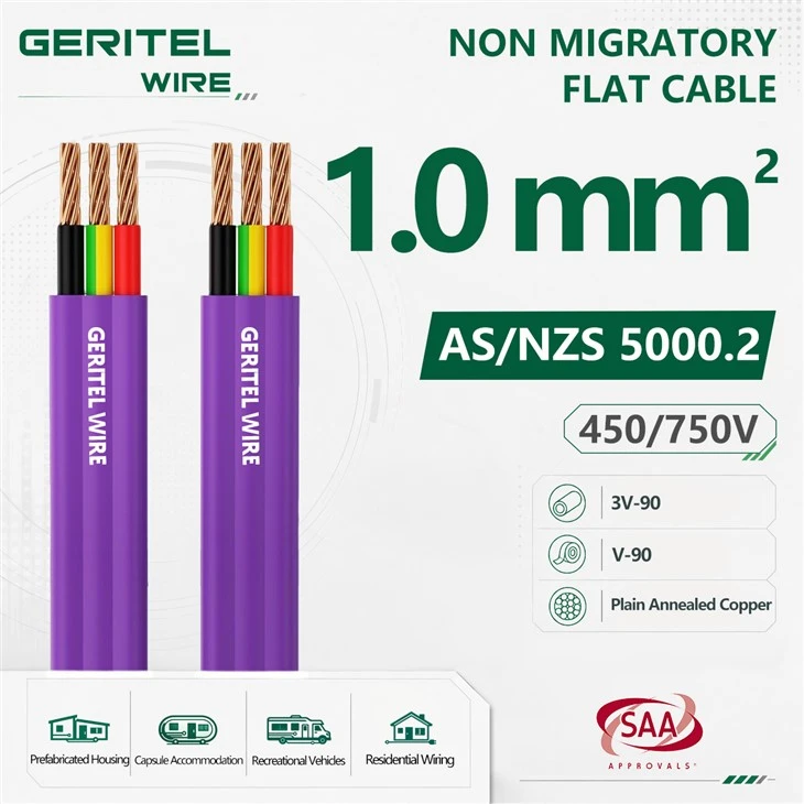 1.0mm Purple Non-Migratory Flat TPS Cable