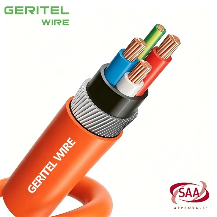 1.5mm2-10mm2 Orange Circular SWA Cable 2C+E 3C+E 4C+E Copper Armoured Cable price