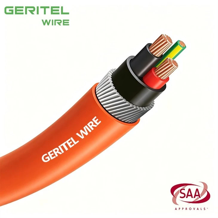 1.5mm2-10mm2 Orange Circular SWA Cable 2C+E 3C+E 4C+E Copper Armoured Cable high quality