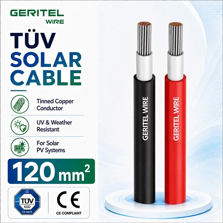 120mm2 H1Z2Z2-K Cable EN 50618 Outdoor Photovoltaic Wire