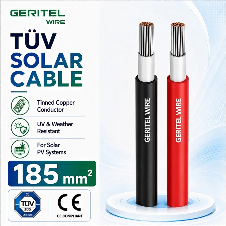 185mm Photovoltaic Power Cable Flexible Tinned Copper String Wire