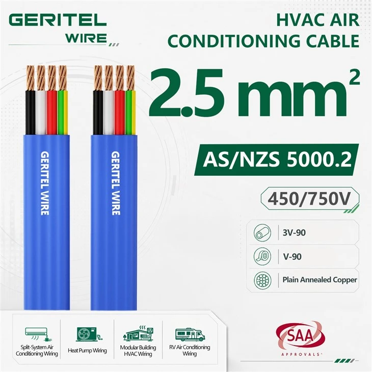 2.5mm Blue 3C+E Flat TPS Cable For Air Conditioning