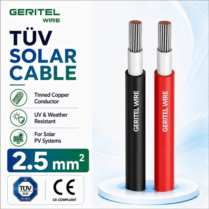 2.5mm Solar PV Cable EN 50618 Outdoor Photovoltaic Wire