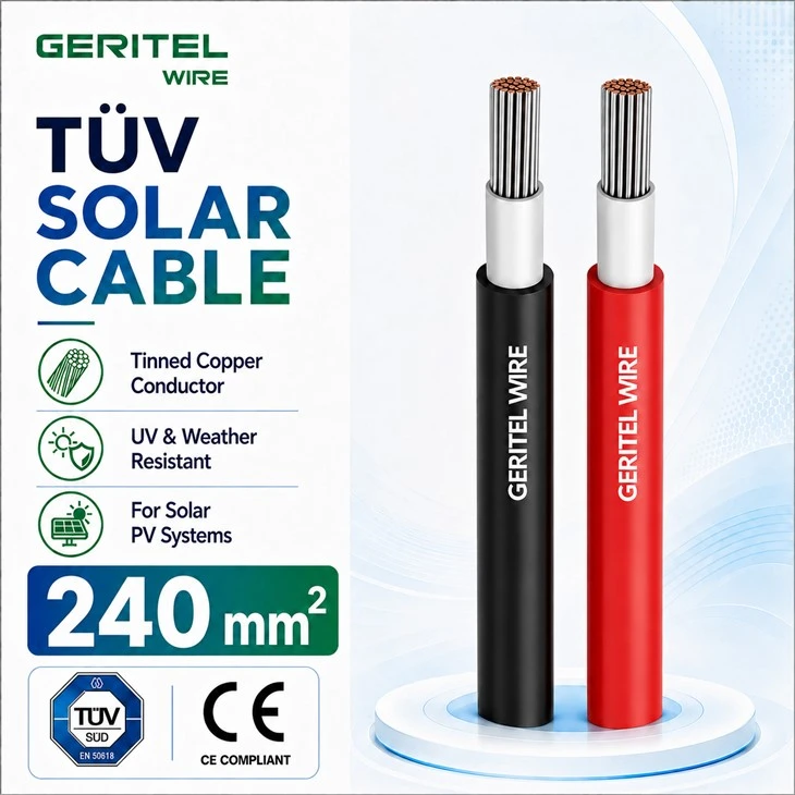 240mm PV DC Cable IEC 62930 Halogen-Free PV Wire