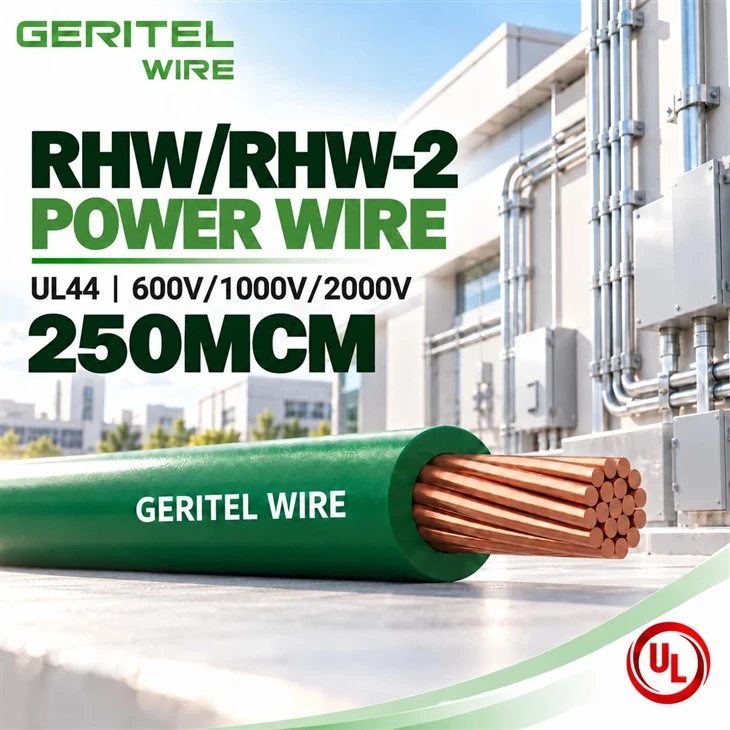 250 MCM RHW-2 Copper Power Cable For Data Center Feeders