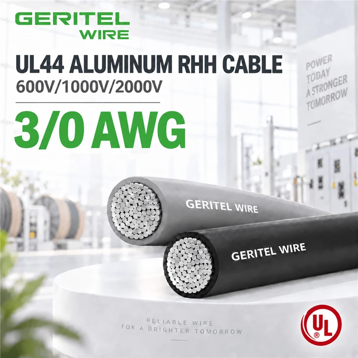 3/0 AWG XLPE Aluminum RHH Wire For Industrial Feeder Applications