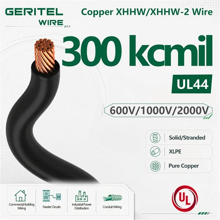 300 Kcmil XHHW/XHHW-2 XLPE Insulated Copper Building Wire