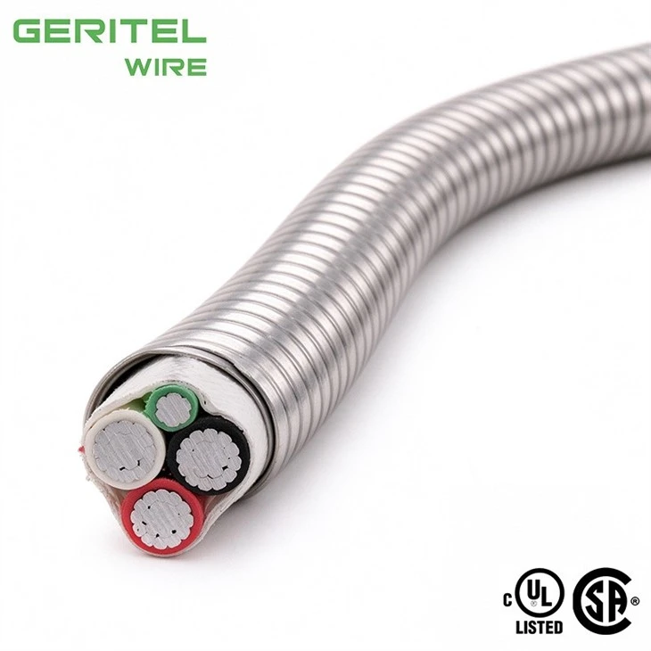 3C 4/0 BX Aluminum Power Wire 600V For Industrial And Warehouse Wiring suppliers