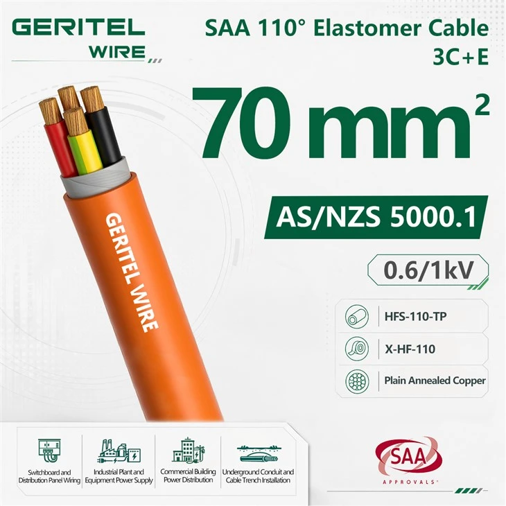 3x70+1x25E HFS-110-TP 3 Core Earth Power Cable