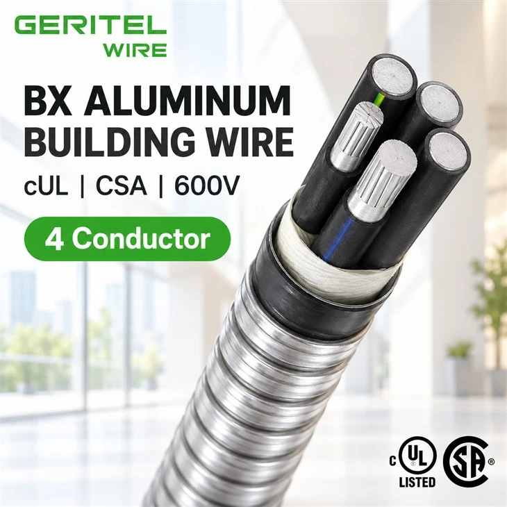 4 Conductor Aluminum AC90 Cable For Modular And Prefabricated Buildings
