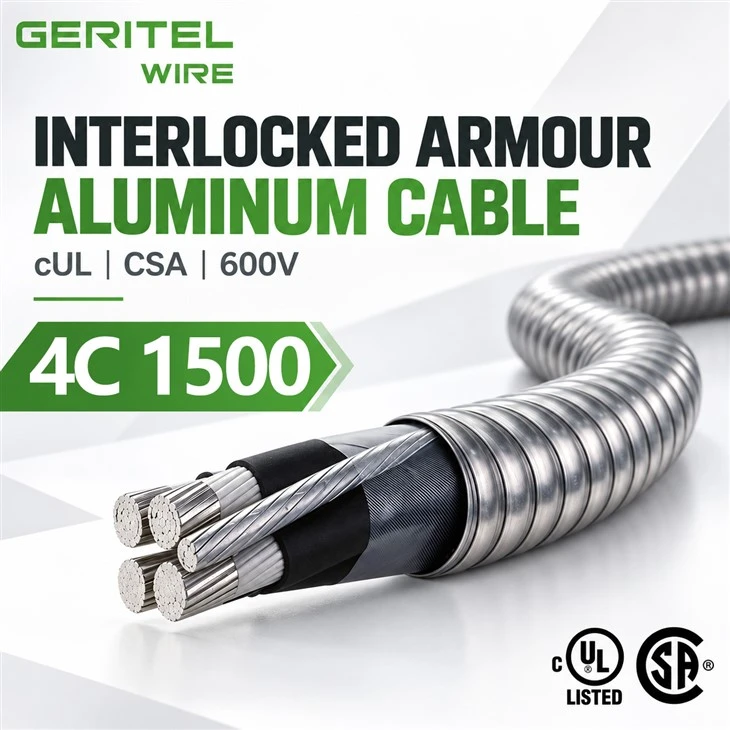 4C 1500 AC90 Aluminum Armoured Cable Custom Project Supply For Canada