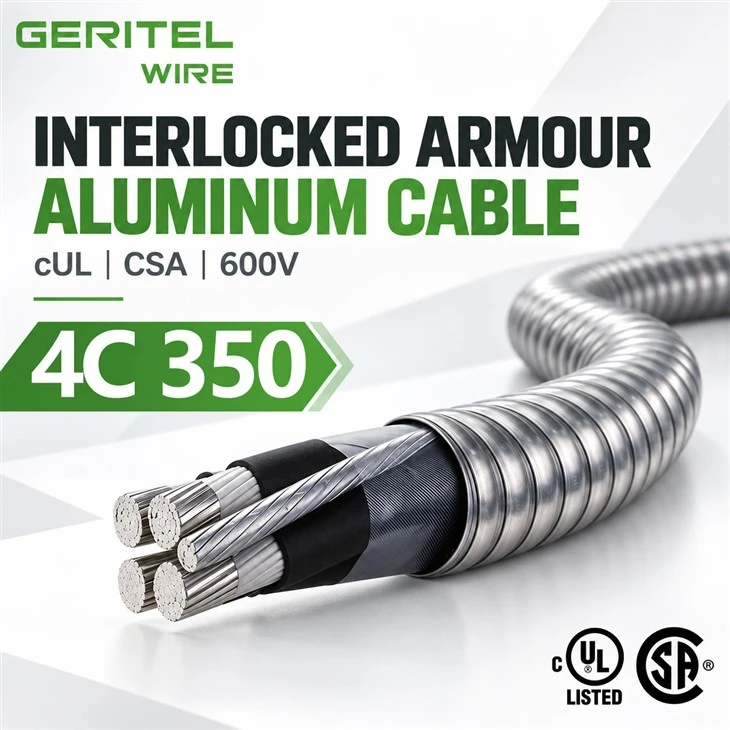 4C 350 AC90 Aluminum Cable 600V For Large Commercial Power Distribution
