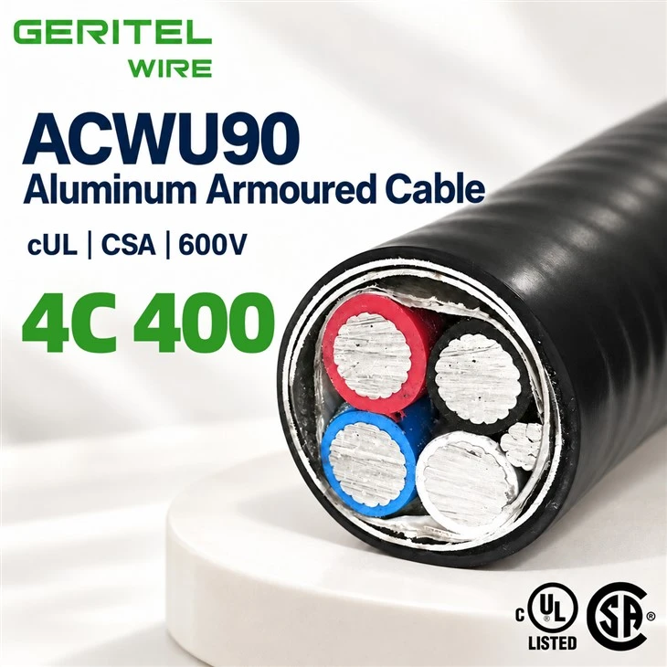 4C 400 Kcmil ACWU90 Armored Wire For Modular Buildings