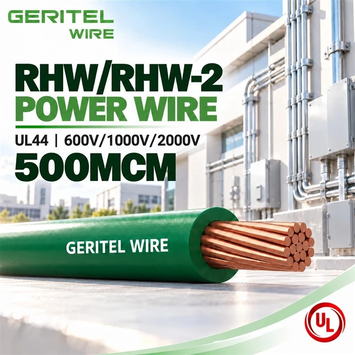 500 MCM RHW-2 Copper Cable For Commercial Main Feeders