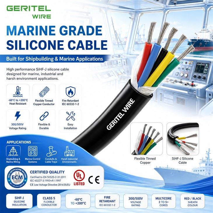 A Flexible Packaging Machine Silicone Cable For Heated Production Lines