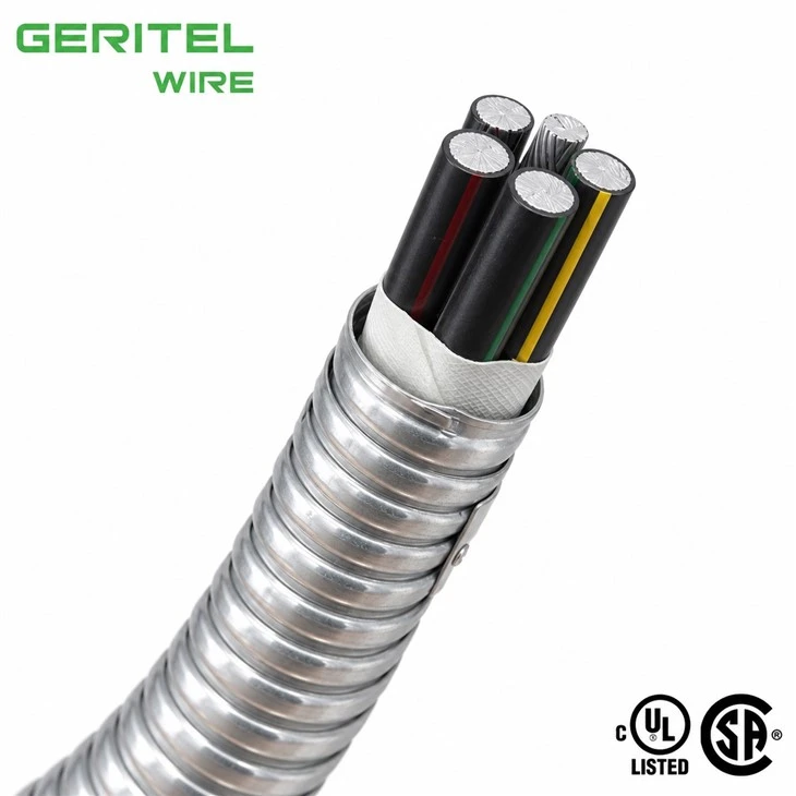 AC90 Aluminum Interlocked Armour Cable 4 Conductor 600V suppliers