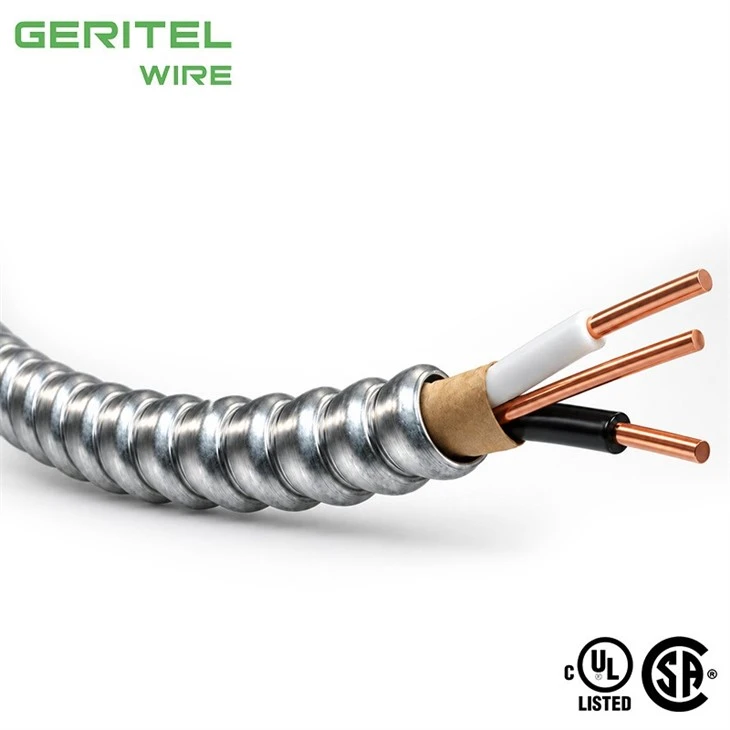 AC90 Branch Circuit Cable Copper 2 Conductor Black White 600V suppliers