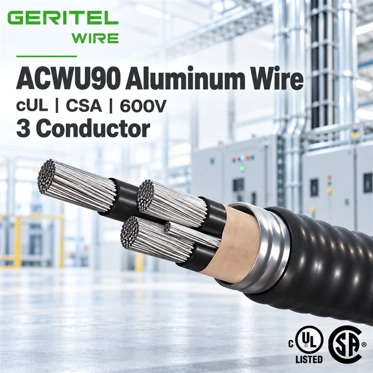 ACWU90 Cable 600V Aluminum Armoured Power Cable