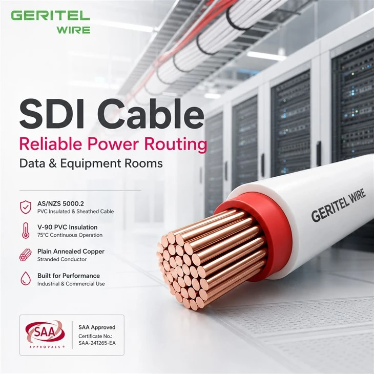 AS NZS 5000.2 SDI Wire With Stranded Copper Conductor And PVC Sheath