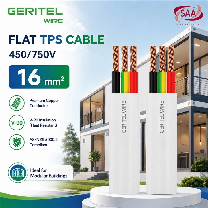 Container Homes Flat TPS Cable | AS/NZS 5000.2 Building Wire