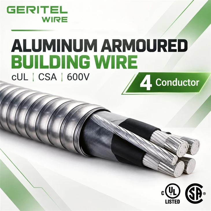 CSA AC90 Aluminum Cable 4 Conductor For Panel Feeders And Distribution Wiring