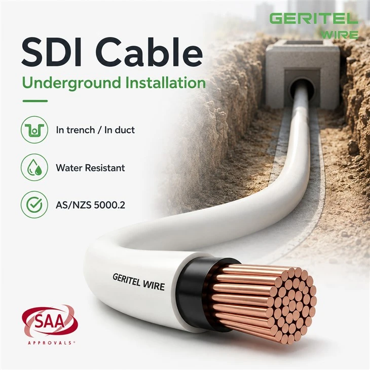 Fixed Wiring SDI Cable From 1mm2 To 16mm2 With SAA Approval