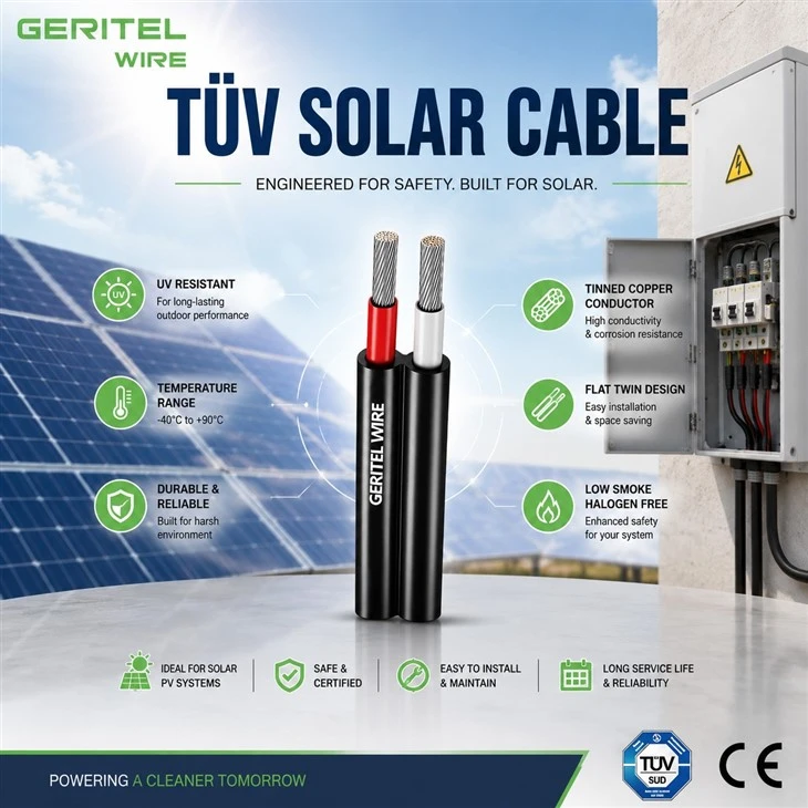 Flexible Solar Cable For Rooftop And Utility Solar Projects