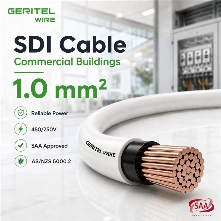 GERITEL WIRE 1.0 Mm2 SDI Cable For Lighting And Control Wiring