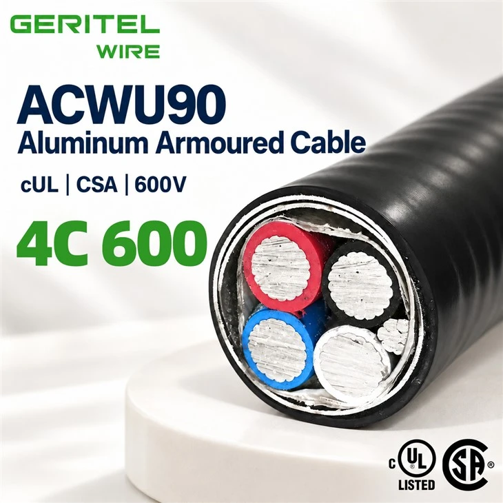 GERITEL WIRE ACWU90 600 Kcmil Industrial Power Cable