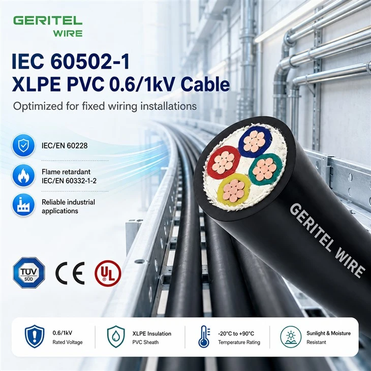 N2XY-O Cable Without Green-Yellow Core For 0.6/1kV Fixed Wiring