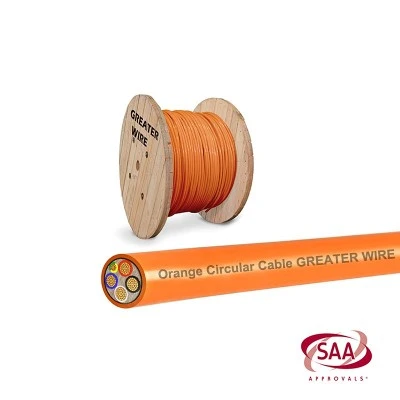 10mm orange circular 2 core and earth 10mm orange circular 2 core and earth