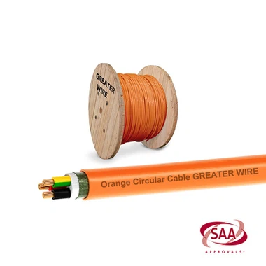 AS/NZS 5000.1 2.5 mm orange circular cable AS/NZS 5000.1 2.5 mm orange circular cable