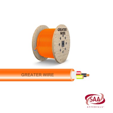Australia 6mm 4 core and earth orange circular Australia 6mm 4 core and earth orange circular