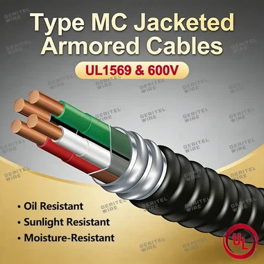 American standard PVC jacketed MC cable American standard PVC jacketed MC cable