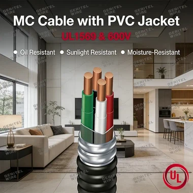 Type MC cable PVC jacket Type MC cable PVC jacket