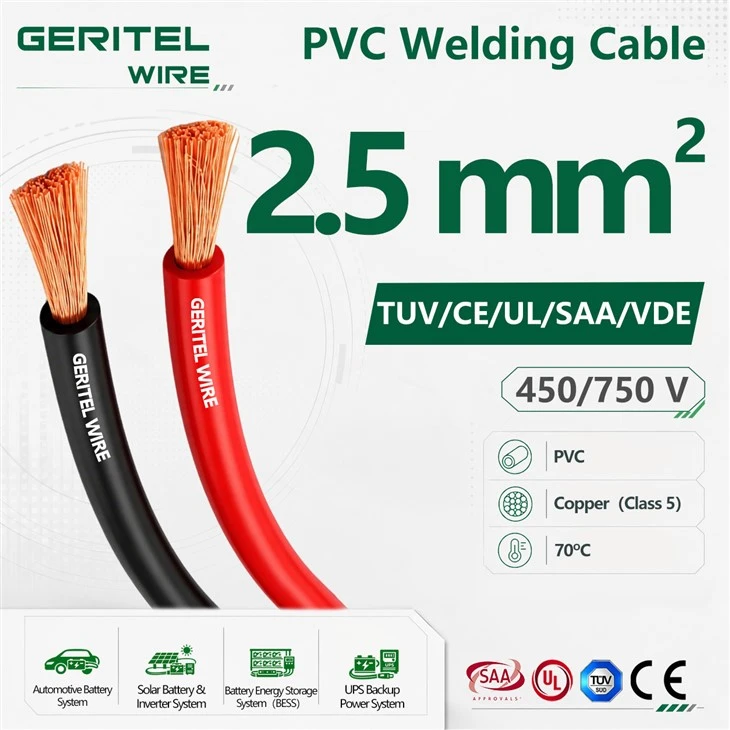 Flexible 2.5mm² Welding Cable For Automotive Battery DC Wiring